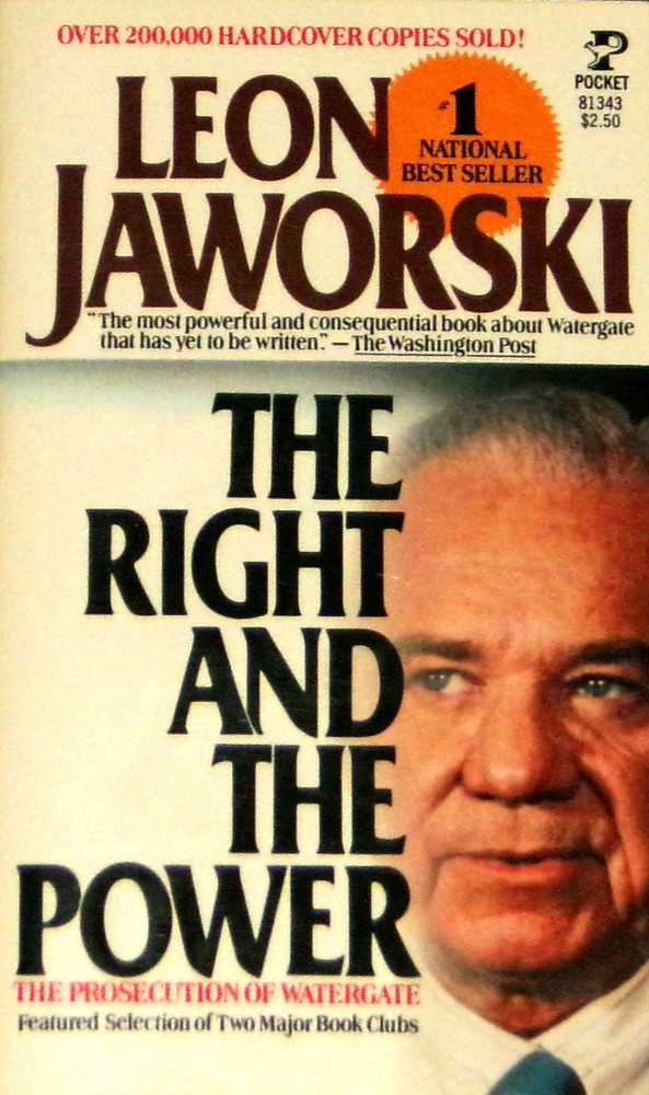 The Right and the Power : Watergate by Leon Jaworski 1977 1st Pocket 81343 VG+