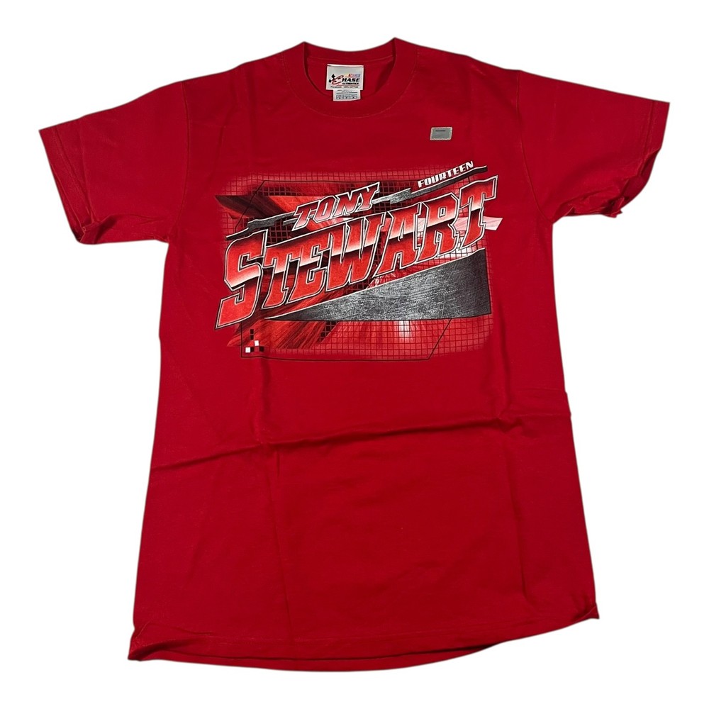 New Chase Authentics Tony Stewart 2008 NASCAR Schedule T-Shirt Men's Small