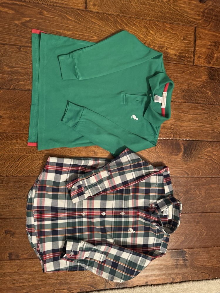 Lot of 2 The Beaufort Bonnet Co Long Sleeve Shirts EUC 2T Cotton Boys Spring