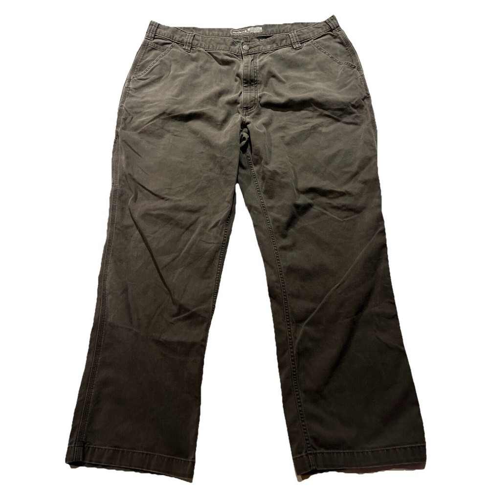 Carhartt Men’s 42x31 Canvas Carpenter Workwear Gray Outdoor Workwear Travel