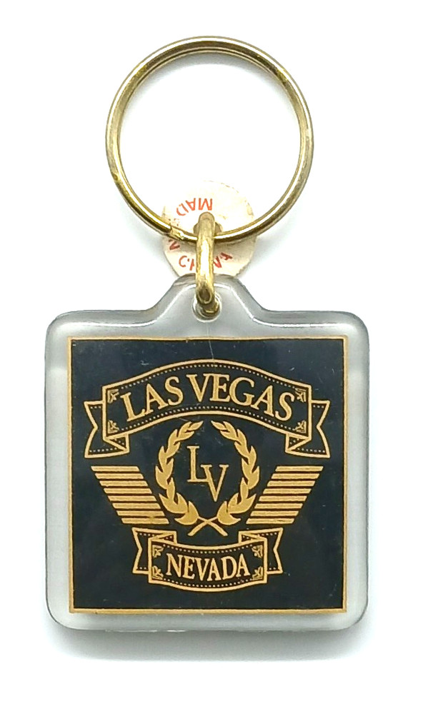 Vintage NOS Las Vegas Nevada Keyring Keychain
