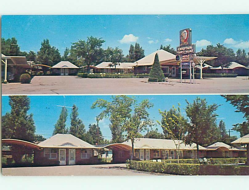 Unused Pre-1980 CHIEFTAIN TOURIST VILLAGE MOTEL Ogallala Nebraska NE u3899
