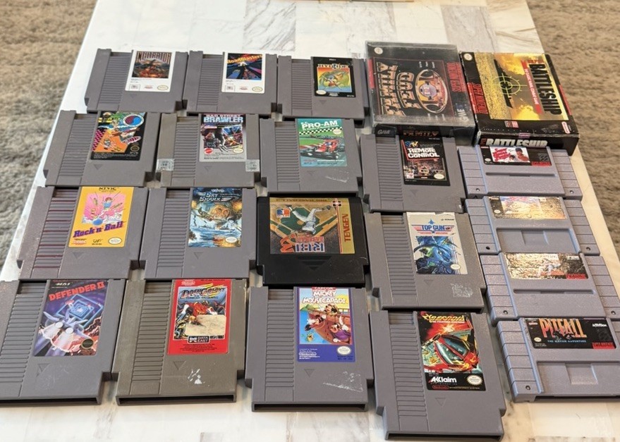 LOT OF 21 Games 15 NES Nintendo + 6 Nintendo SNES Games