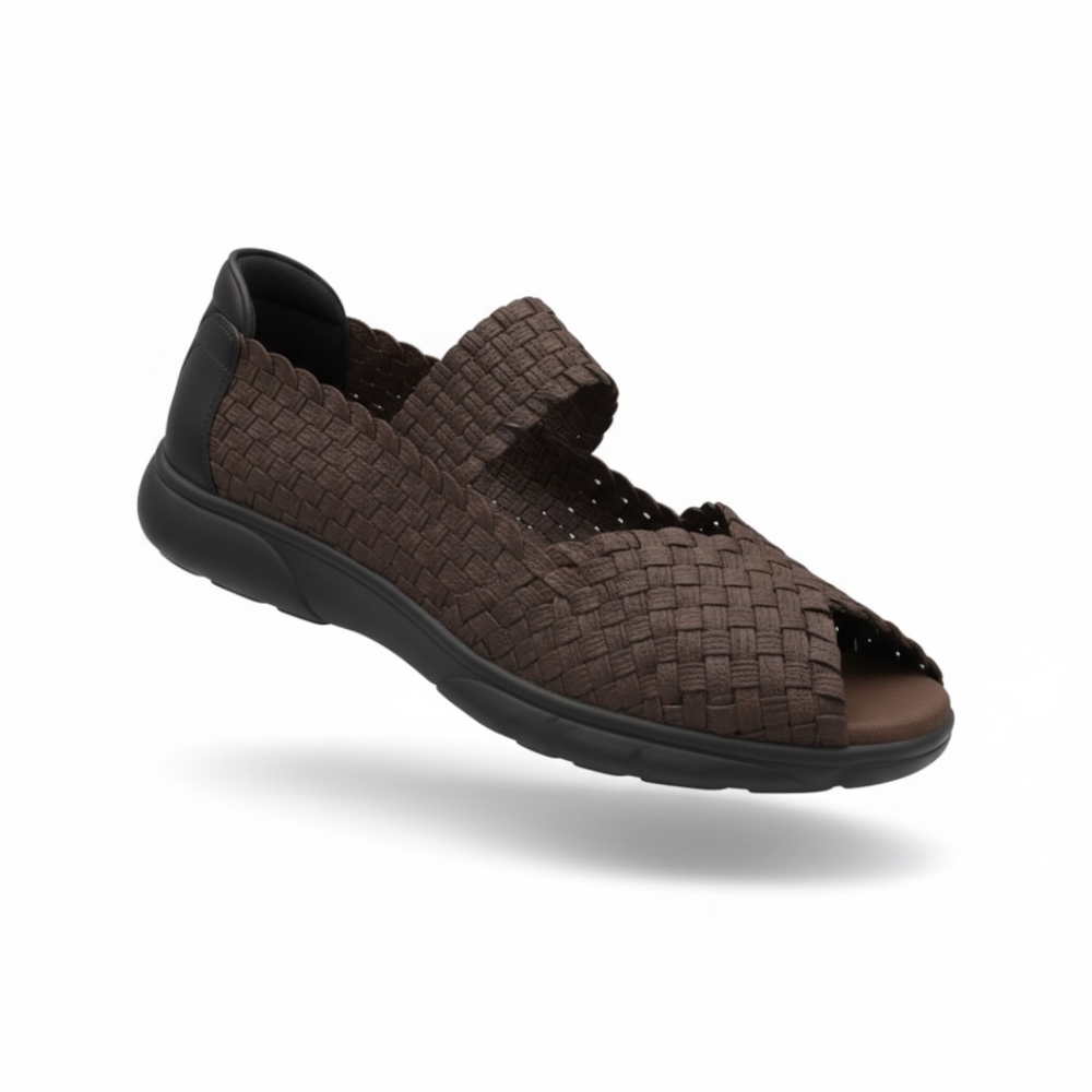 Bernie Mev Woven Mary Jane Comfort shoes Brown - Lightweiht Strech NWB