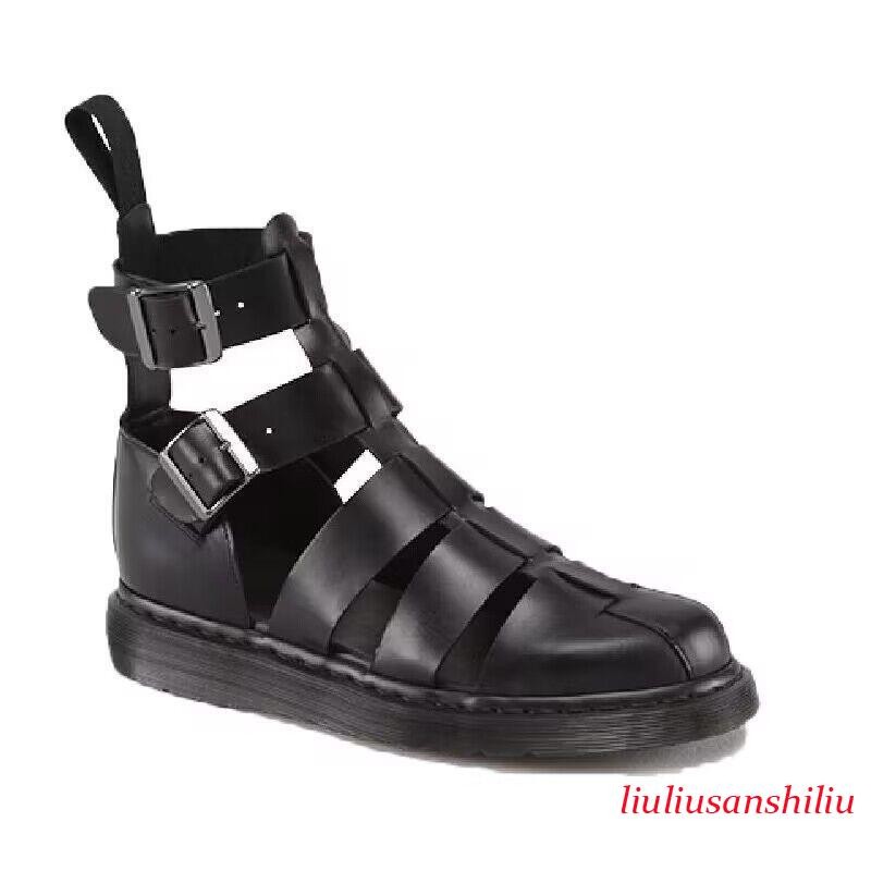 Men's Brown Leather Gladiator Fisherman Sandals Adjustable Buckle Ankle Strap