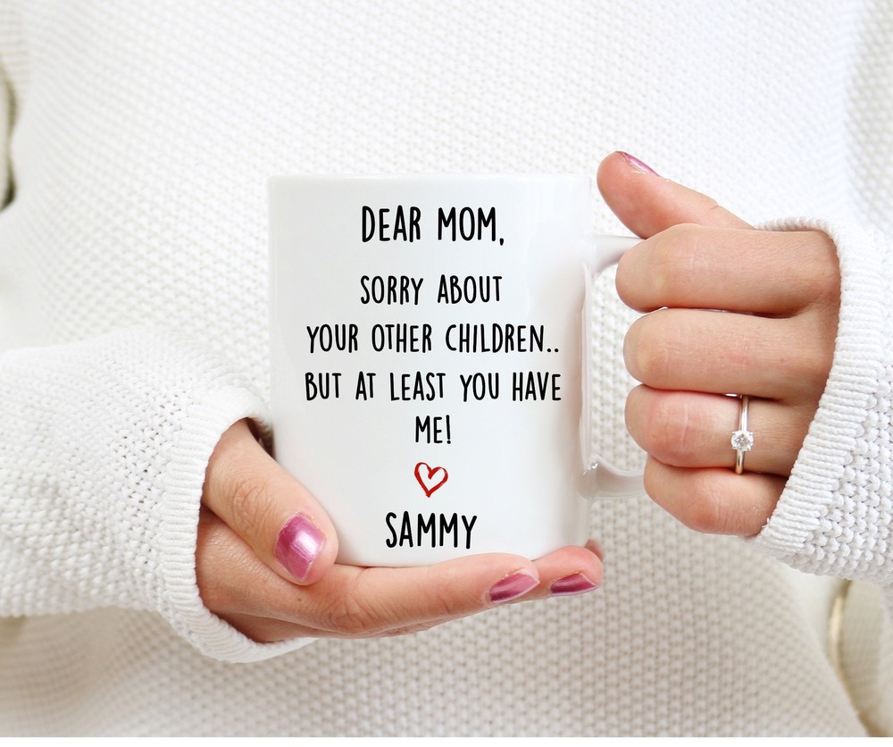 Personalized Mom Gifts Dear Mom Mug Mothers Day Funny Gift From Son Daughter Mug