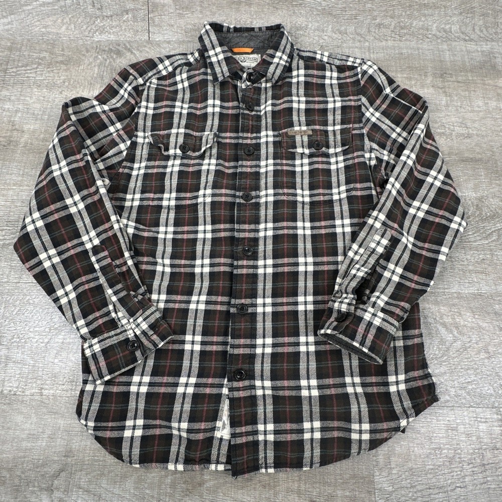 Field & Steam Men’s Flannel Shirt Size M Button-Up Plaid Long Sleeve