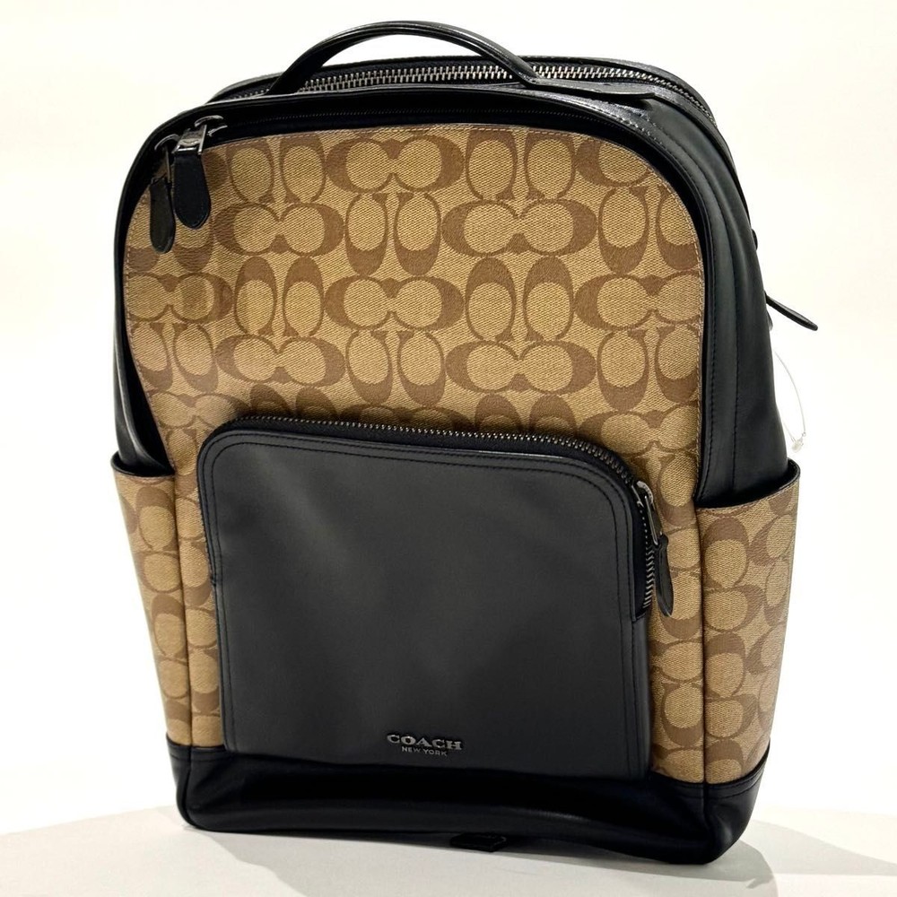 Coach Signature Graham Backpack in Beige - Stylish & Spacious