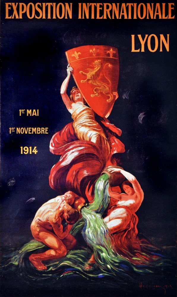 Lyon International Exposition Decorative Poster. Home Graphic Art Design. 3963