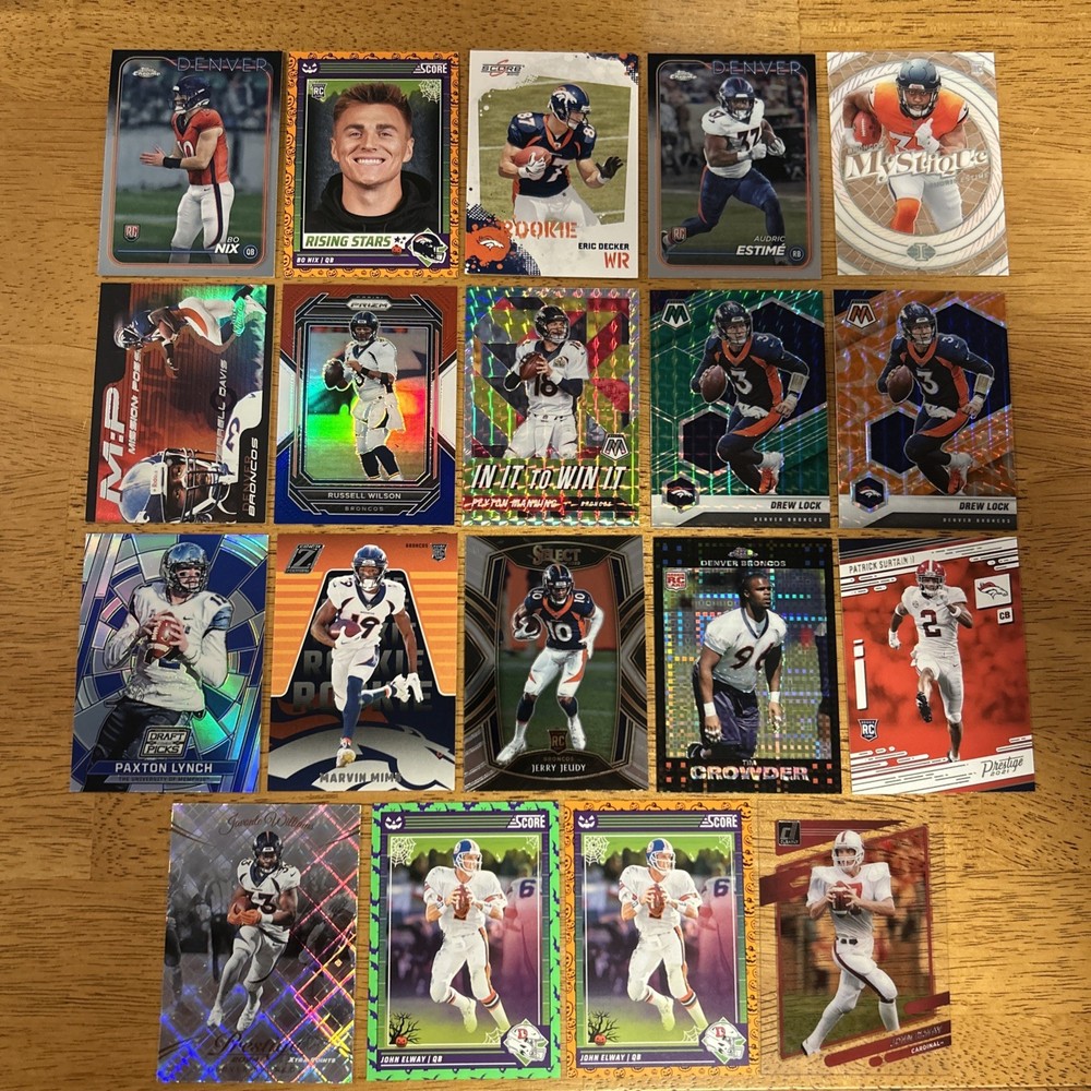 Denver Broncos - 19 Card Lot - RC & Parallels - Nix, Manning, Elway