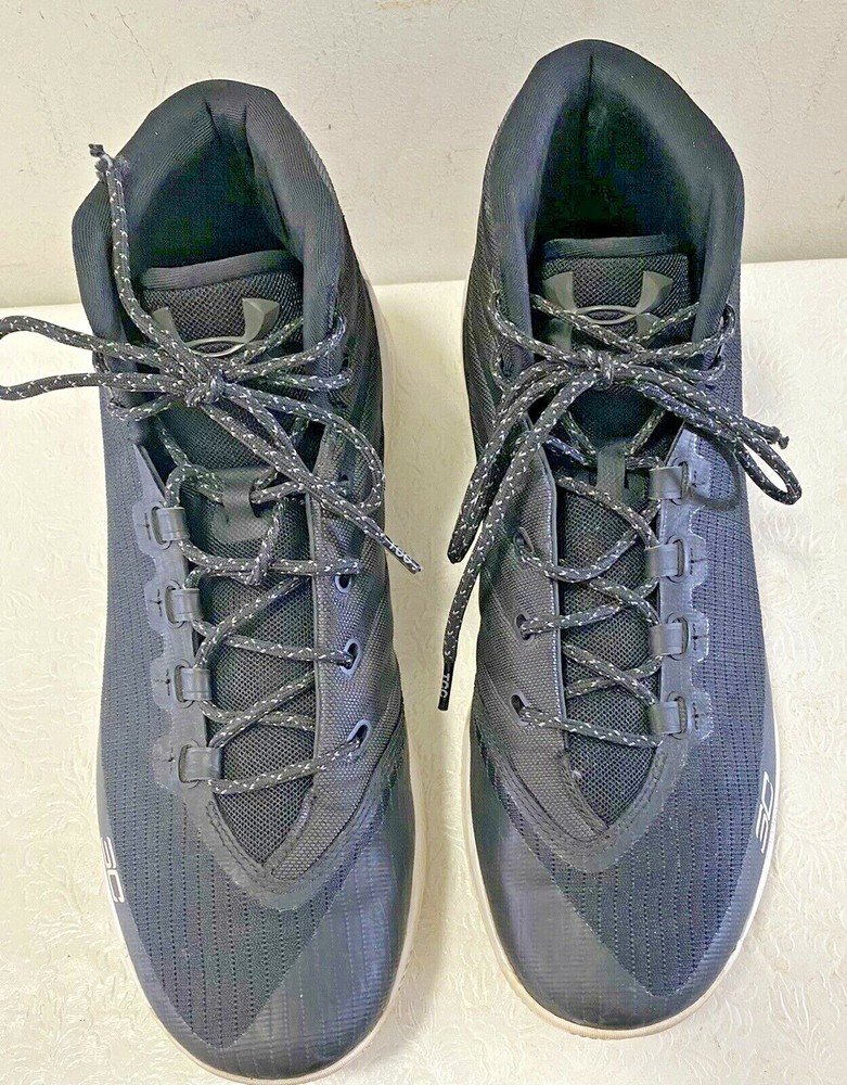 Under Armour Curry 3 Men’s Size 13 BlackWhite 1269279-006 Basketball Shoes