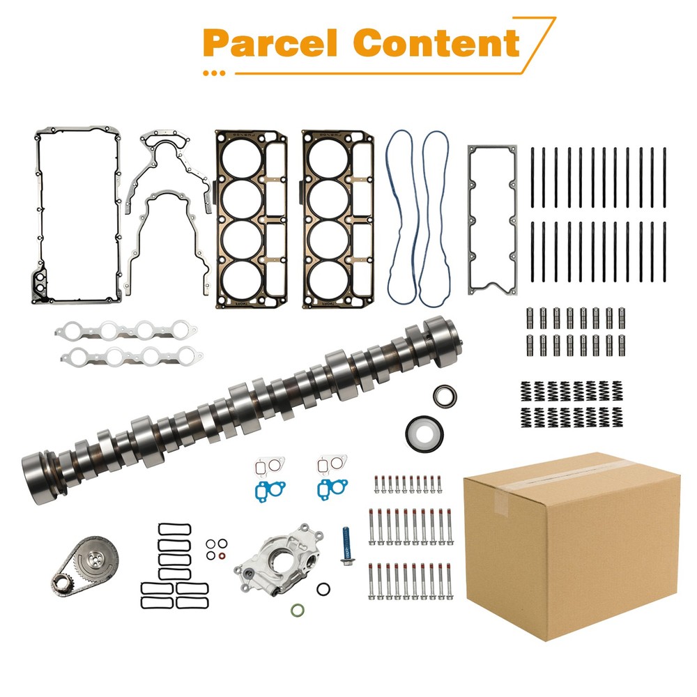 Performance Stage 2 Cam Gaskets Lifters Pushrods Oil Pump Kit for LS1 LS2 LS6 Engines 4.8L 5.3L 5.7L 6.0L 6.2L