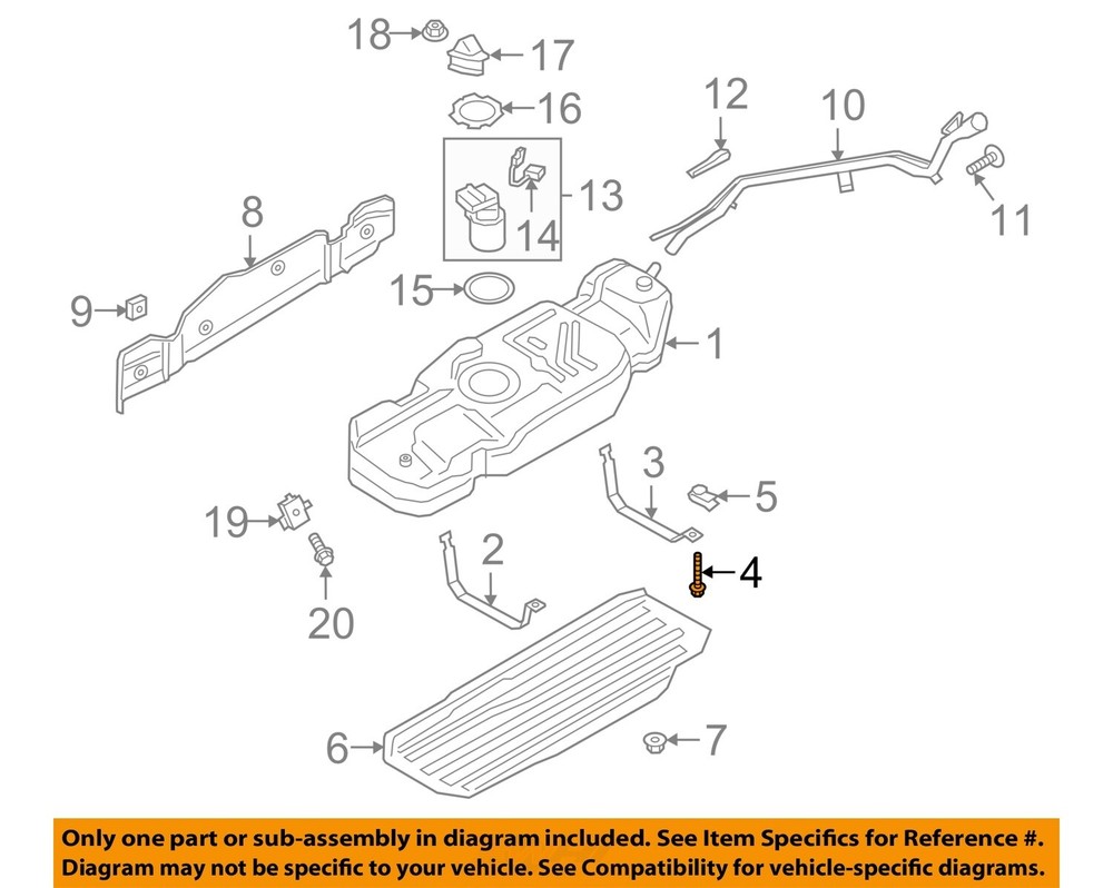 FORD OEM 18-23 Expedition Fuel System Components-Tank Strap Bolt W719896S900