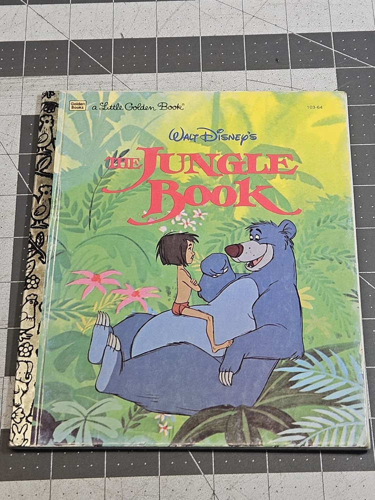 Walt Disney's The Jungle Book Little Golden Book 103-64 1967 Vintage Rudyard
