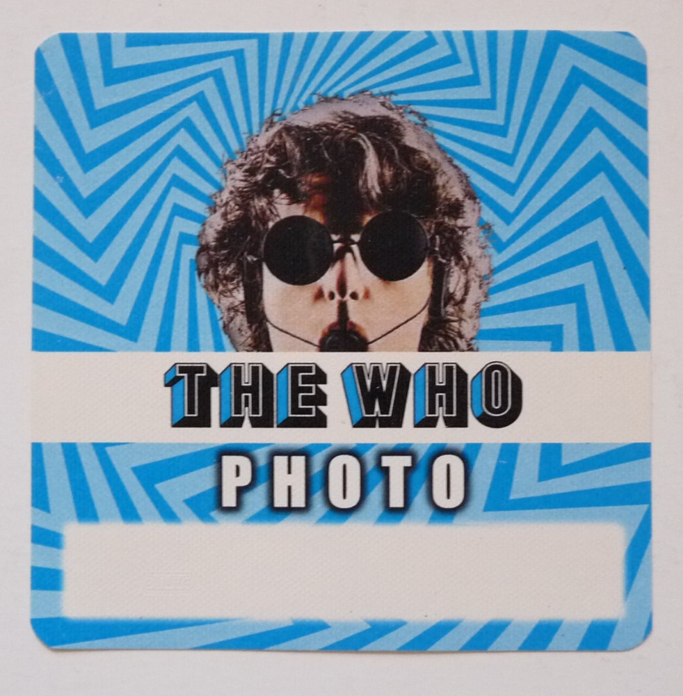 The Who Blue Photo Concert Tour Backstage Pass D15