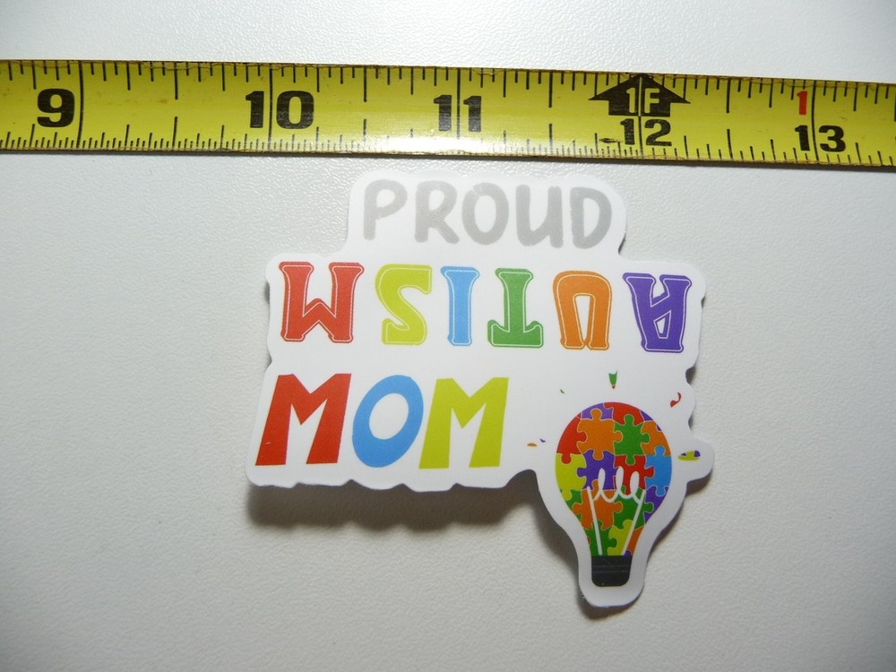 Autism Awareness Decal Sticker Proud Mom Lightbulb Support