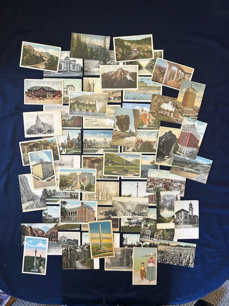Antique Vintage Postcard Lot 50+ U.S. Landscapes, Cityscape, Landmarks Unstamped