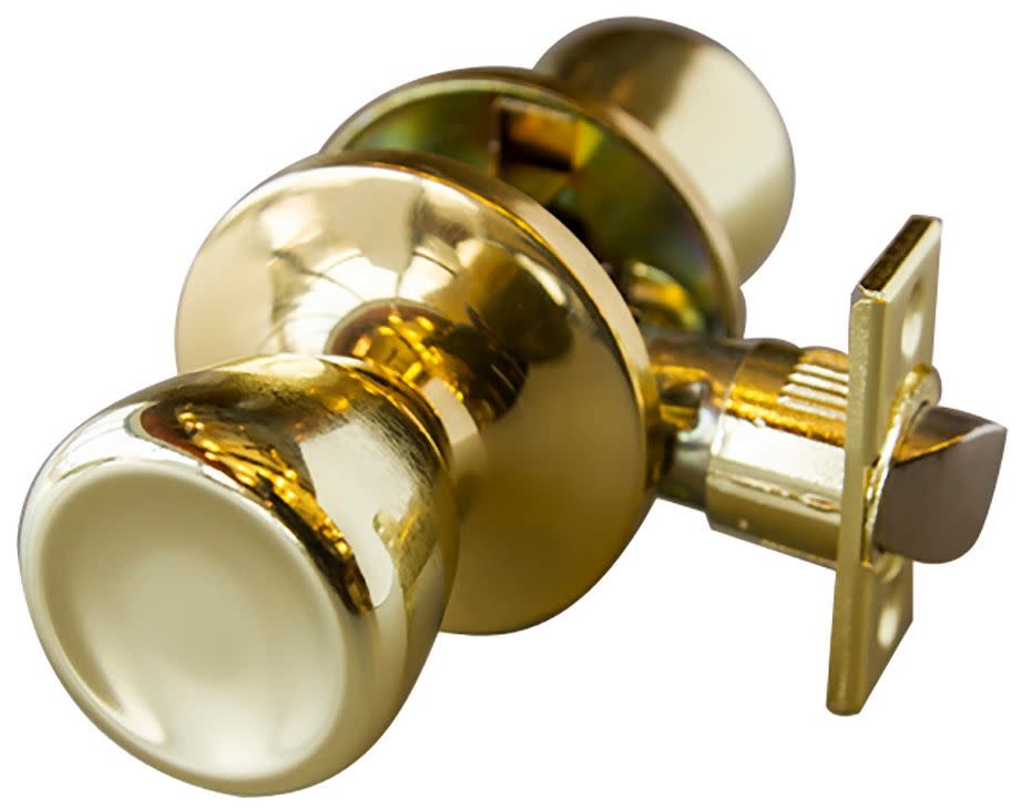 Design House 728303 Terrace 6-way Latch Passage Door Knob Polished Brass