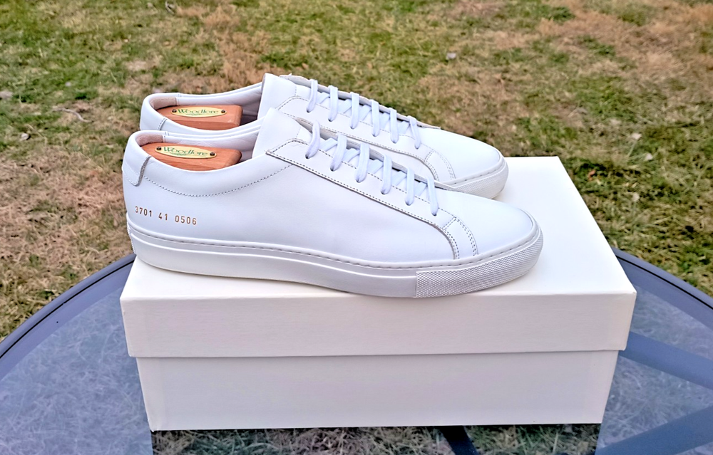 Common Projects Achilles Low White 3701 EU 41 US 8/8.5 w/ Box COA $450-image