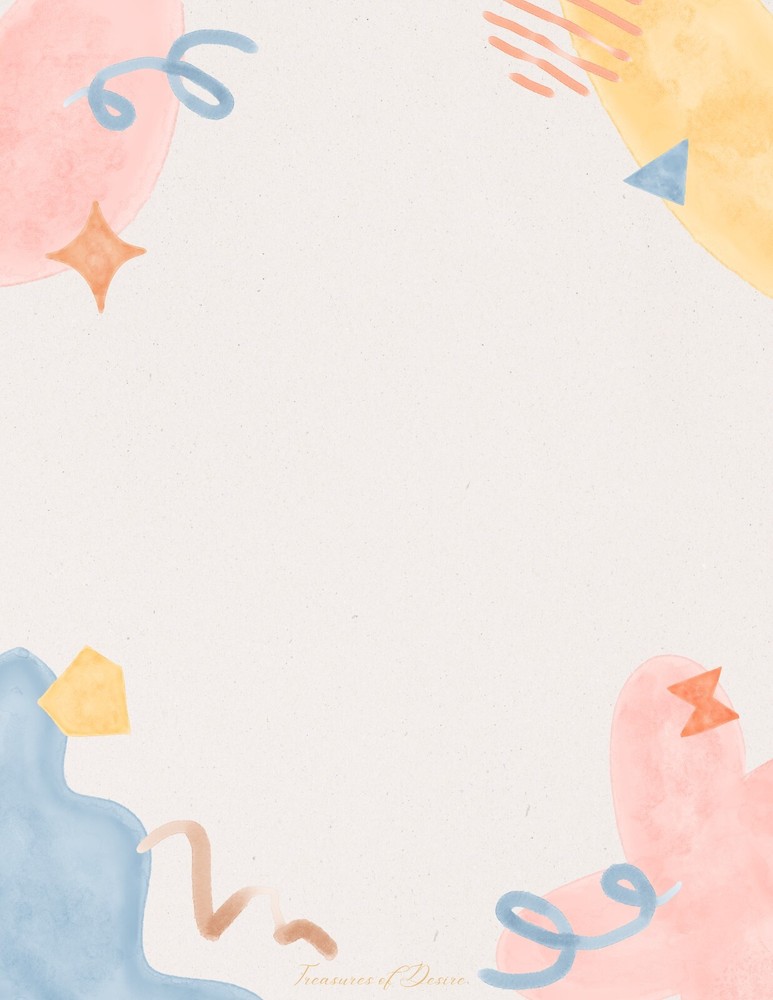 Abstract line squiggle and shape stationery paper set-image