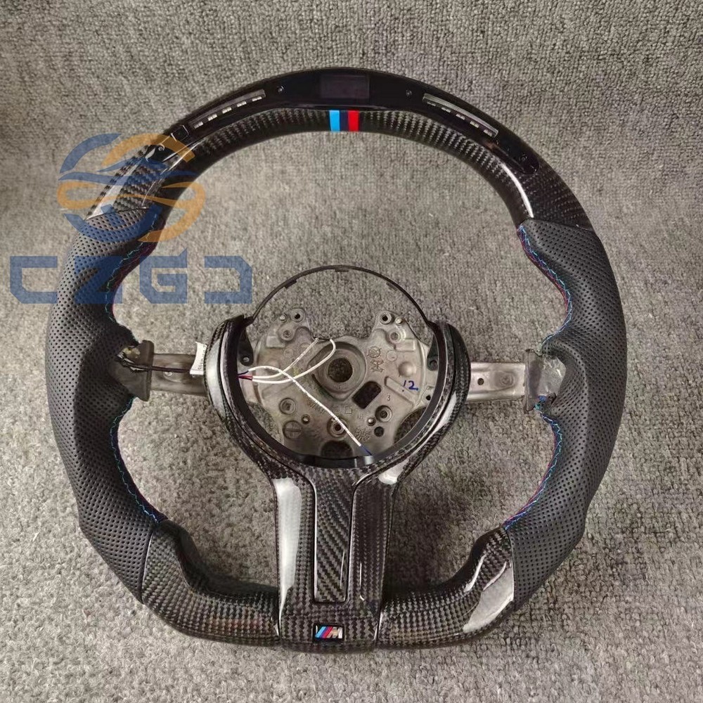 Real LED Carbon Fiber Steering Wheel For Bmw F82 F80 M sport M2 M3 M4