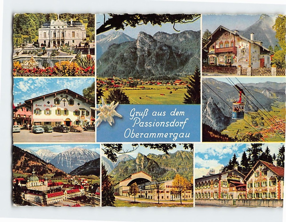 Postcard Gruß aus dem Passionsdorf Oberammergau Germany