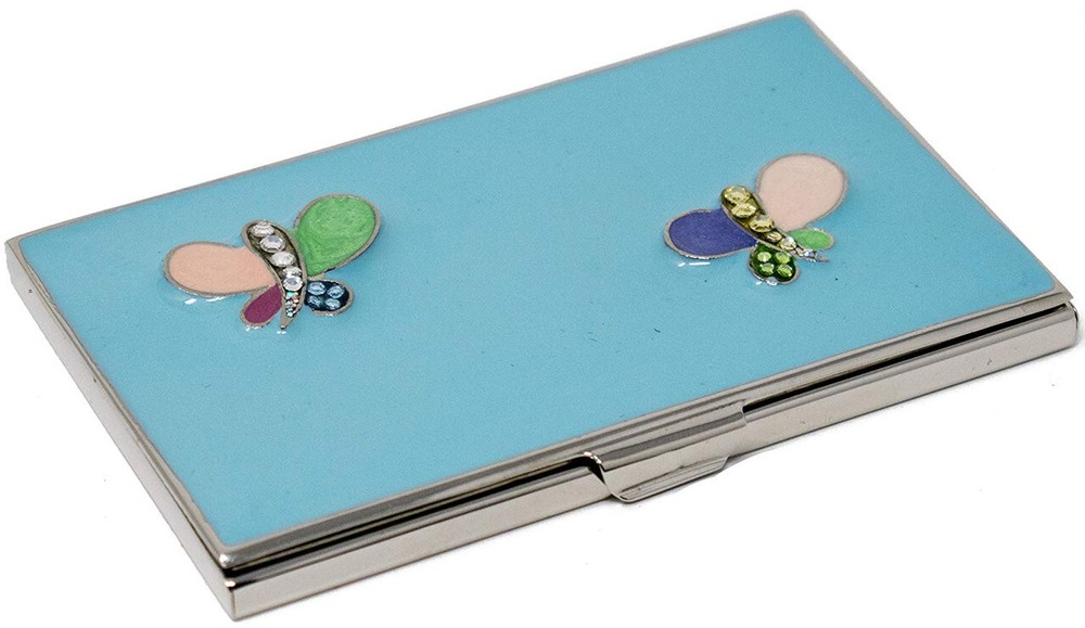 Abstract Butterfly Metal Slim Business Card Case-image