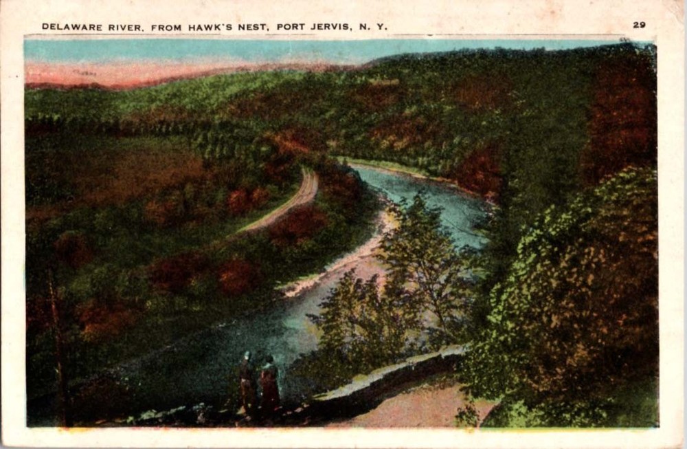 Port Jervis New York NY : ROAD SCENE m/14 BG8056