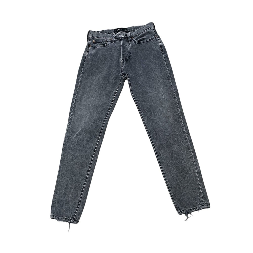 Abercrombie & Fitch Ankle Straight Ultra High Rise Jeans 28 / 6L Curve Love Gray