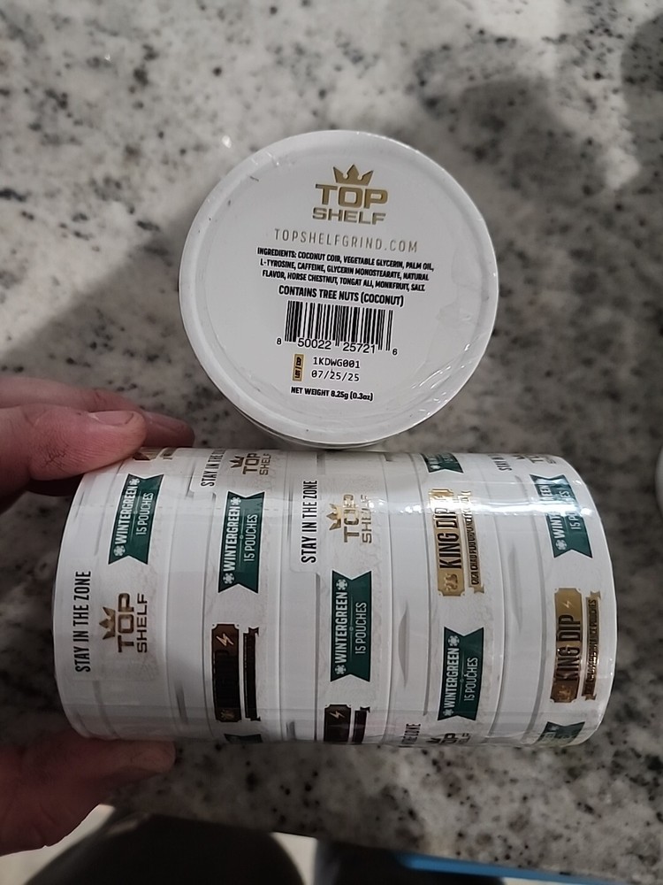 Top Shelf King Dip, Nootropic Energy Caffeine Pouches for Alpha Performance 5 CT