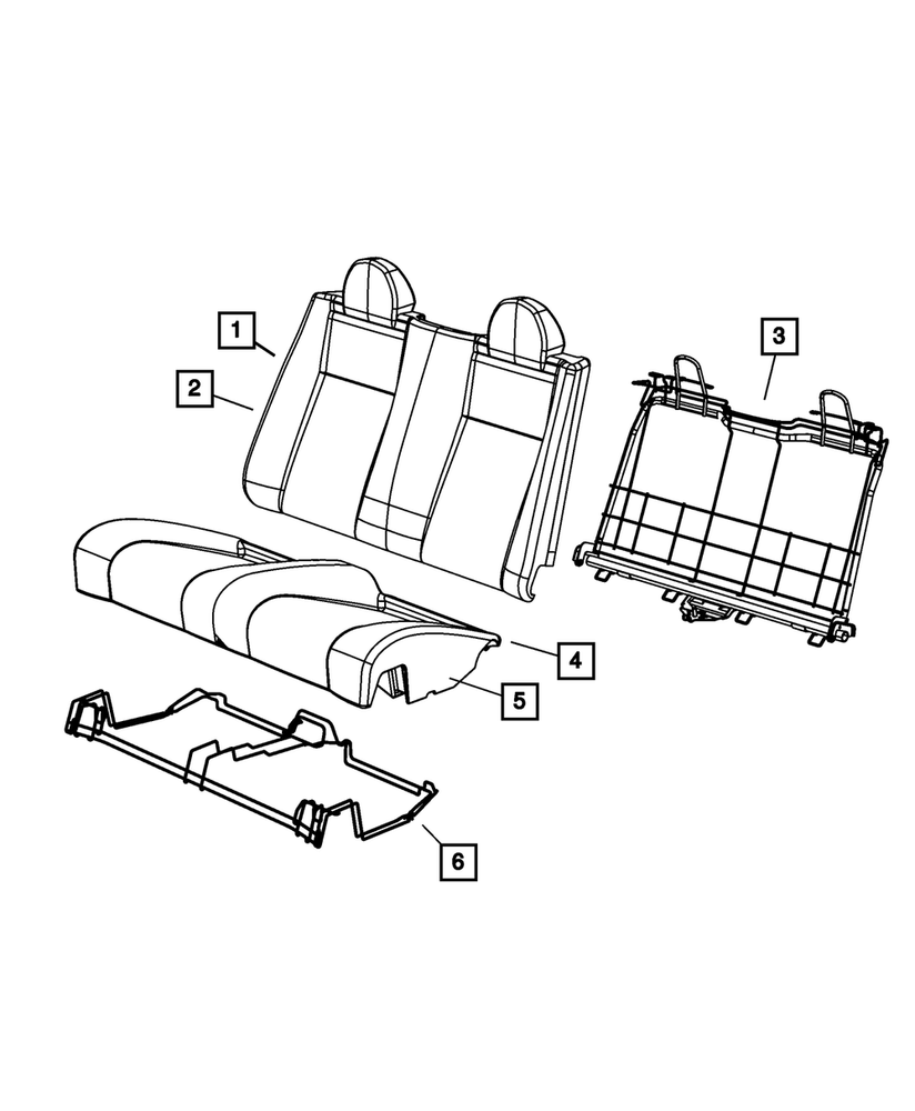 Genuine Mopar Rear Seat Back Cover 1PV26XT1AB