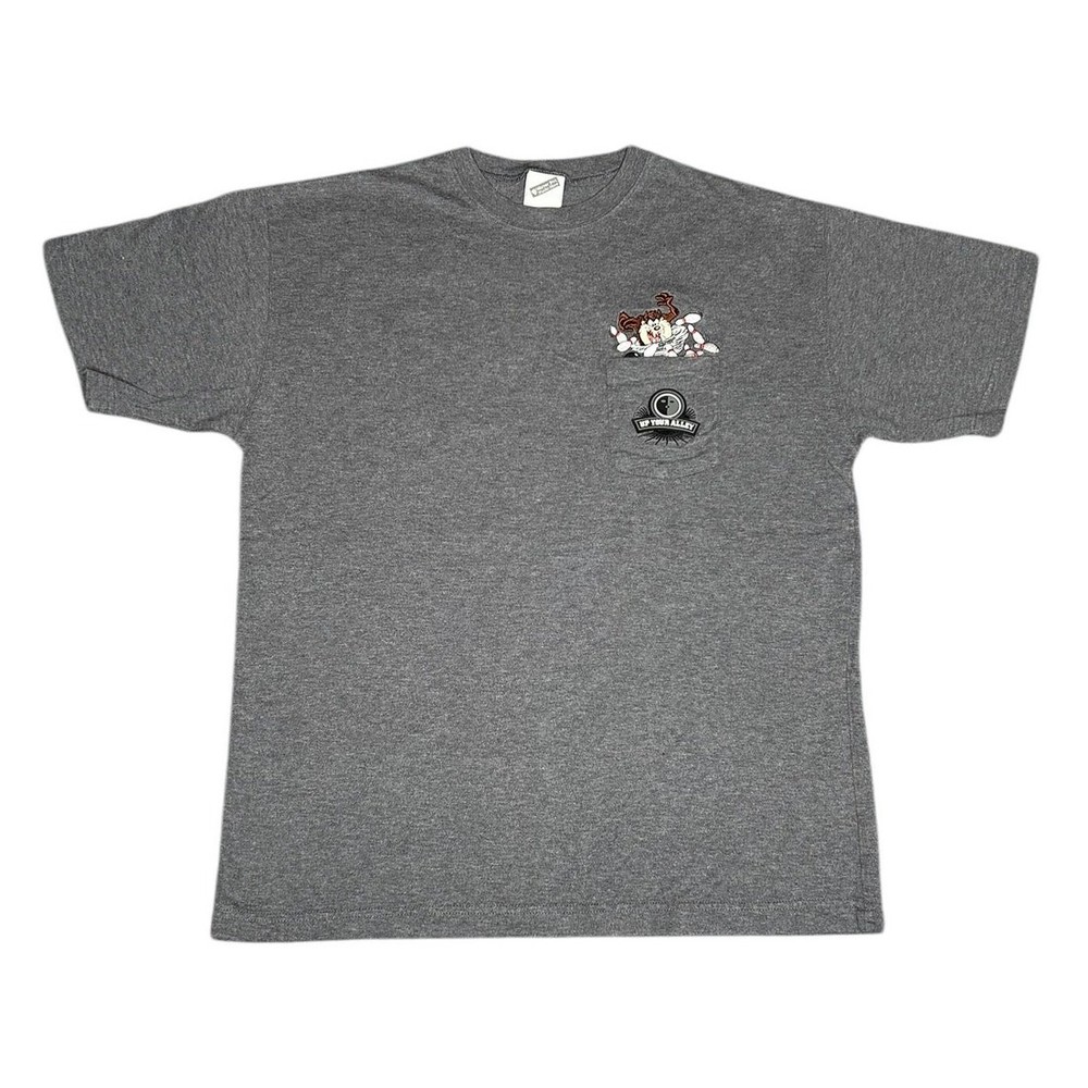 Vintage Looney Tunes Taz Bowling Graphic Tee Size Large