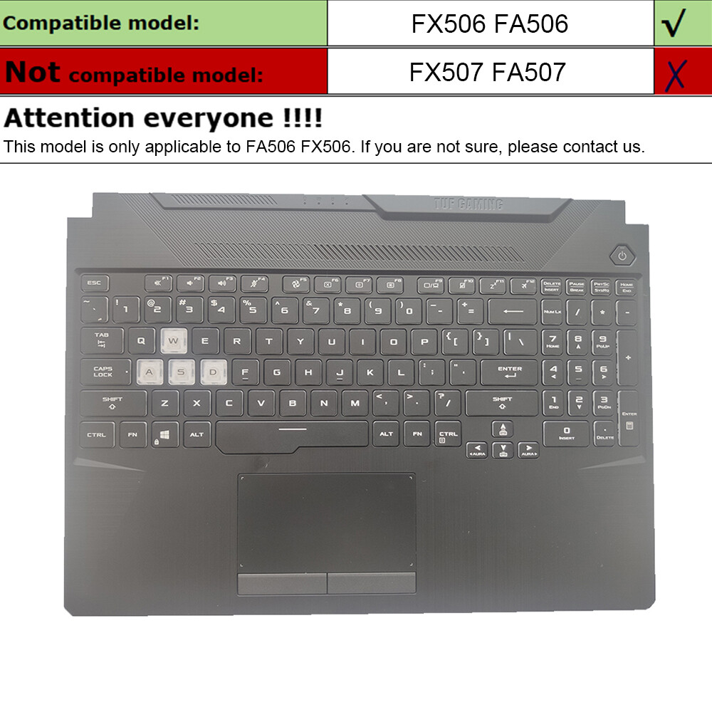 For Asus FX506 FA506 TUF506 3BBKXTAJN00 Palmrest Cover Keyboard and Touchpad