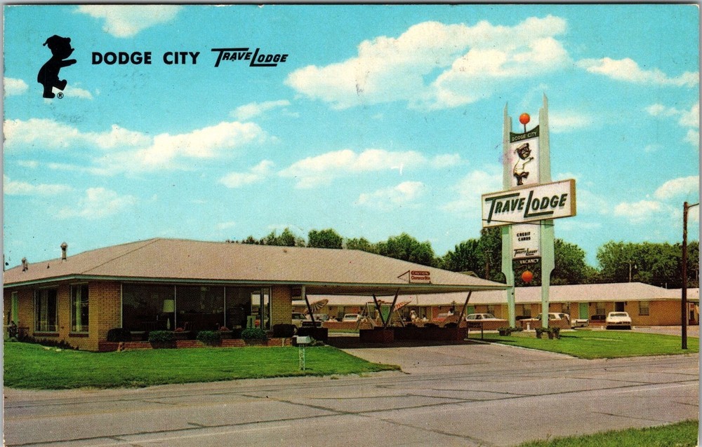 Dodge City KS-Kansas, Travel Lodge, Scenic View, Vintage Postcard