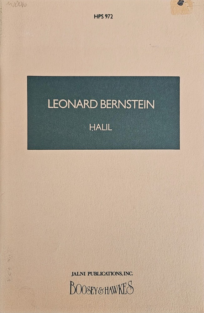 Leonard Bernstein Halil Nocturne for Flute & Orchestra Boosey & Hawkes Score NEW