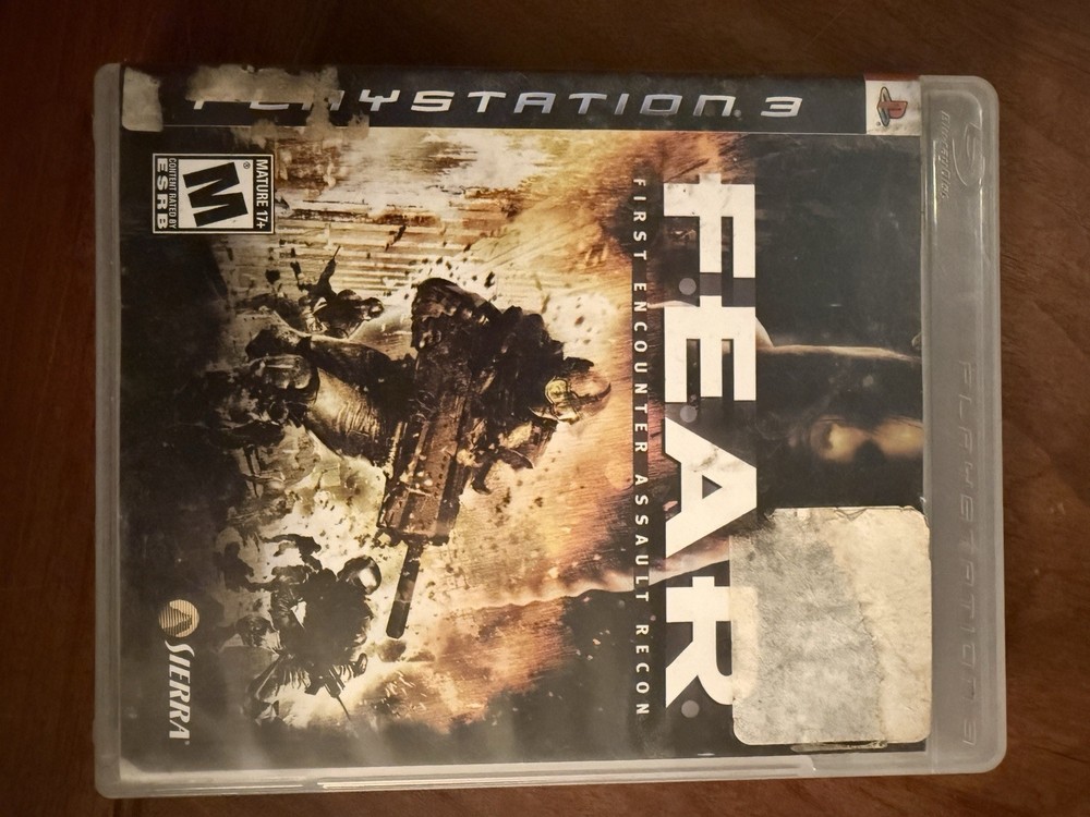 F.E.A.R.: First Encounter Assault Recon PS3 Sierra Multiplayer M NTSC-U/C 2007