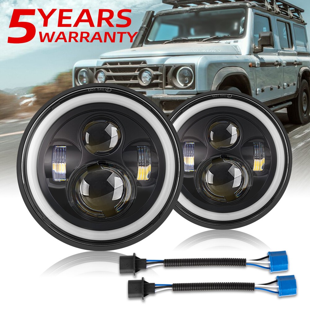 2x7 inch LED round headlight DRL projector light for 2008-2016 Jeep Patriot