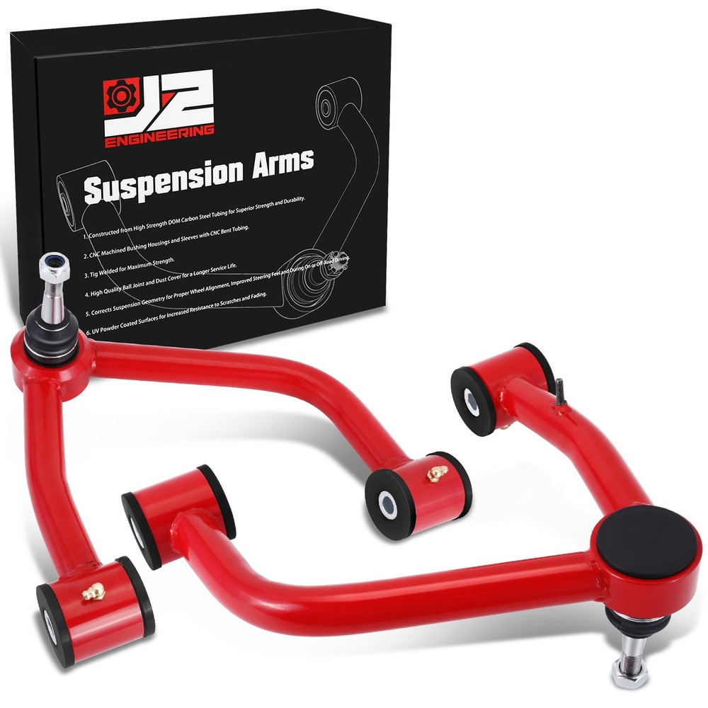 19-24 Escalade Silverado Tahoe Sierra Red J2 Upper Control Arms