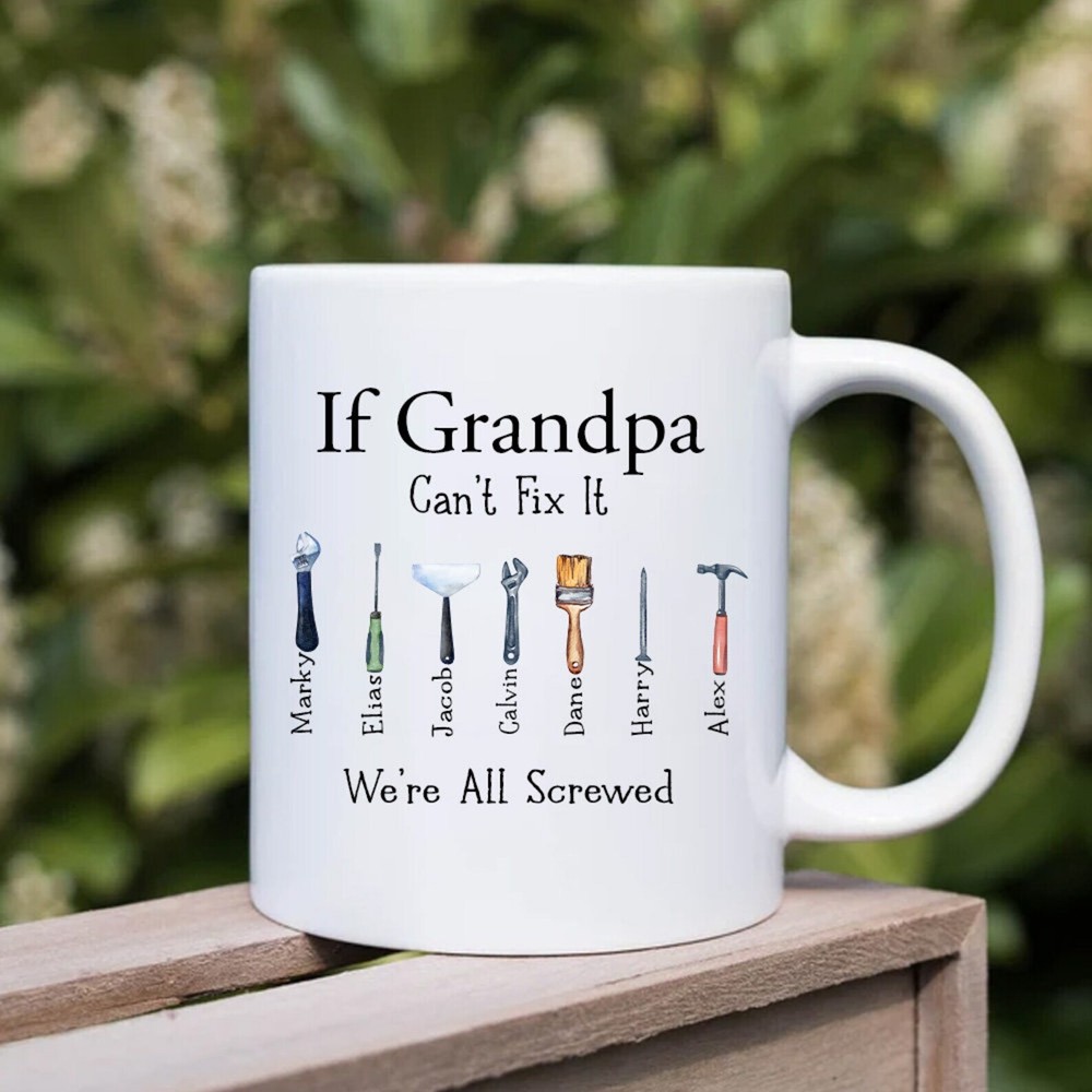 Taza Personalizada Papá Abuelo Taza Personalizada Papá Regalo Cumpleaños Día del Padre Gif-image