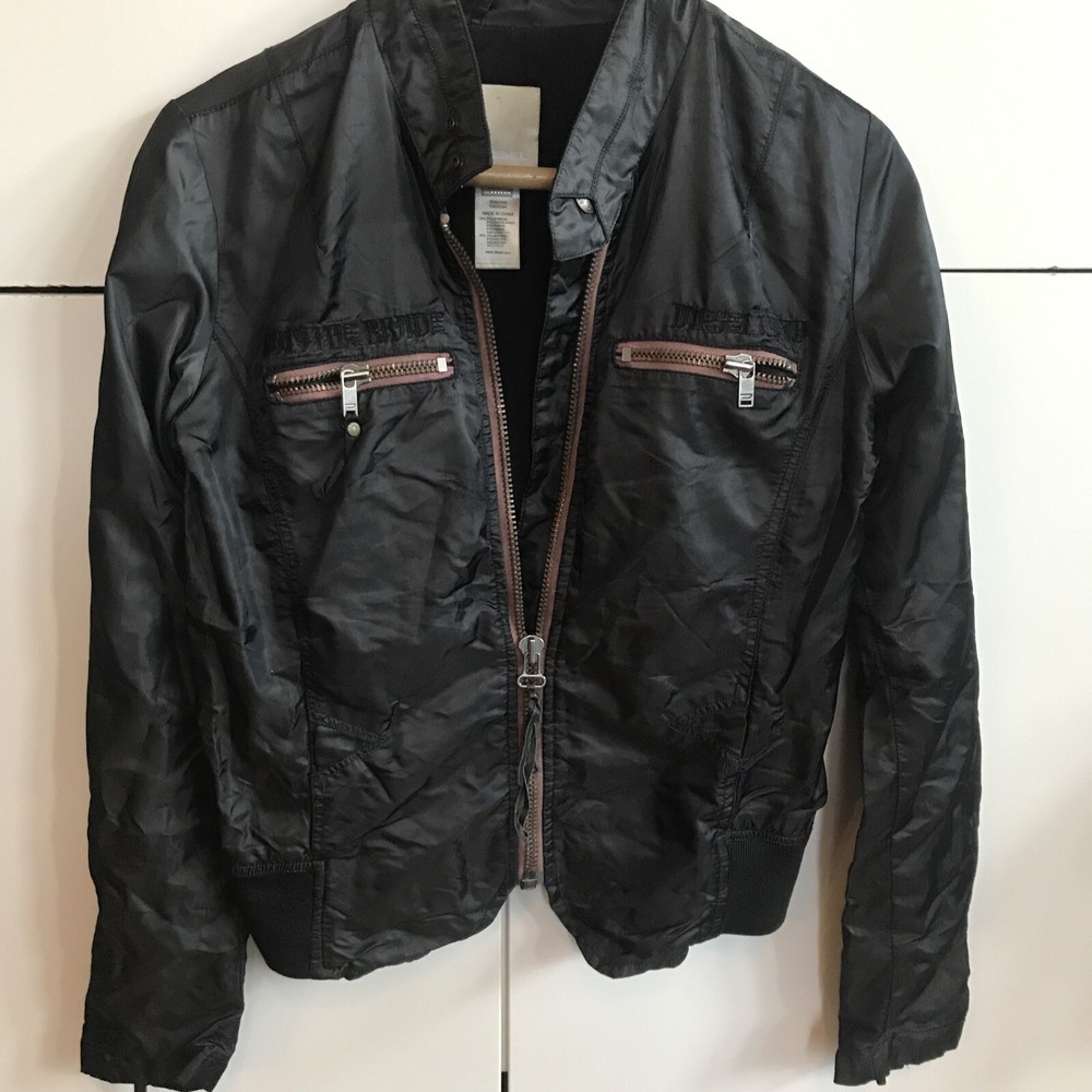 Diesel Nylon Biker Bomber Jacket size S