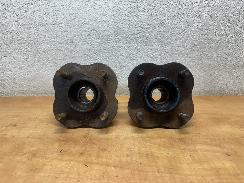 89-94 Nissan 240SX S13 OEM 4-Lug Rear Wheel Hubs Pair Left & Right