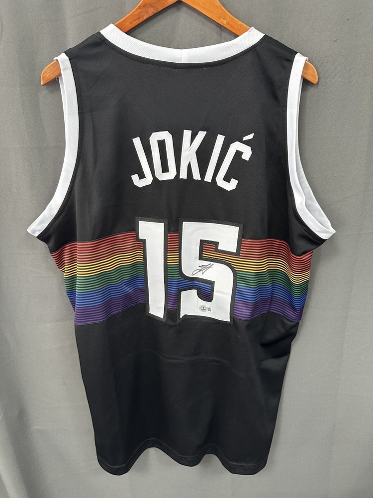 Nikola Jokic Signed Denver Nuggets Basketball Jersey AUTO BAS Beckett Sz XLPROBSTEIN is actively accepting consignments !!