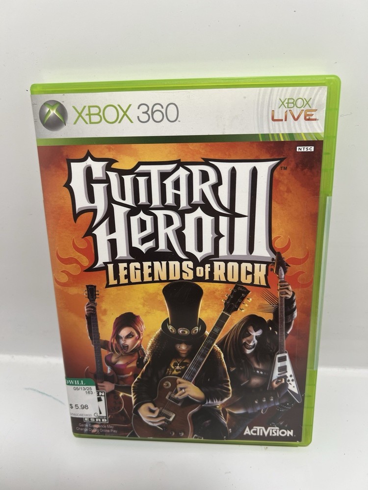 Guitar Hero III: Legends of Rock (Microsoft Xbox 360, 2007)
