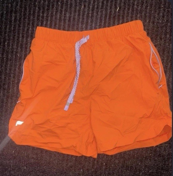 Fabletics Women’s Orange Running Shorts Elastic Waist, Regular Size