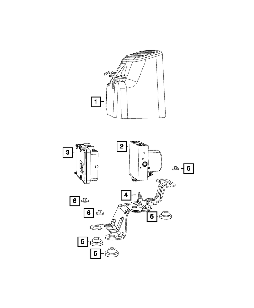 Genuine Mopar Anti-Lock Brake Control Unit 68468168AB