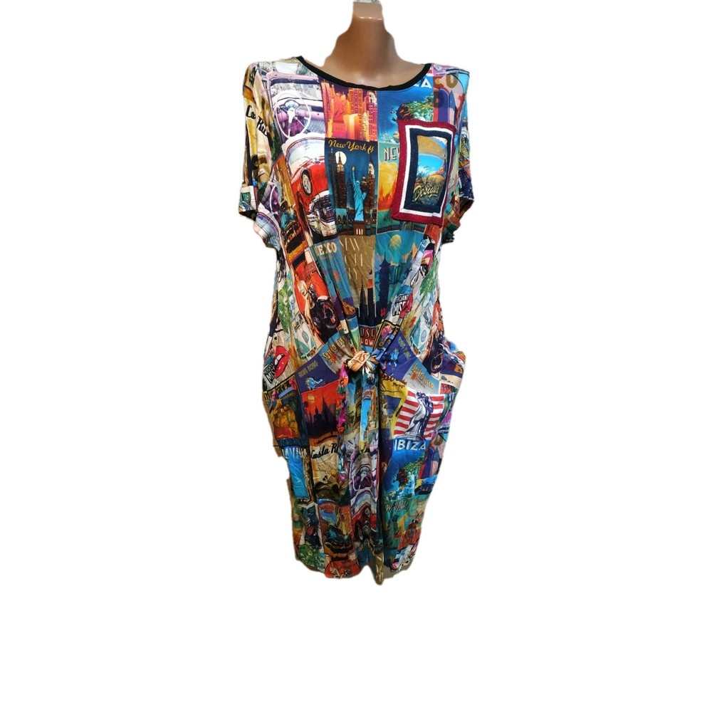 Desigual women's dress,size XXL, multicolor, Travel