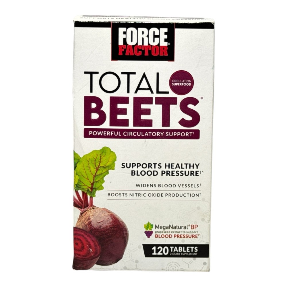 Force Factor Total Beets Powerful Circulatory Support -120 Tablets- New In Box