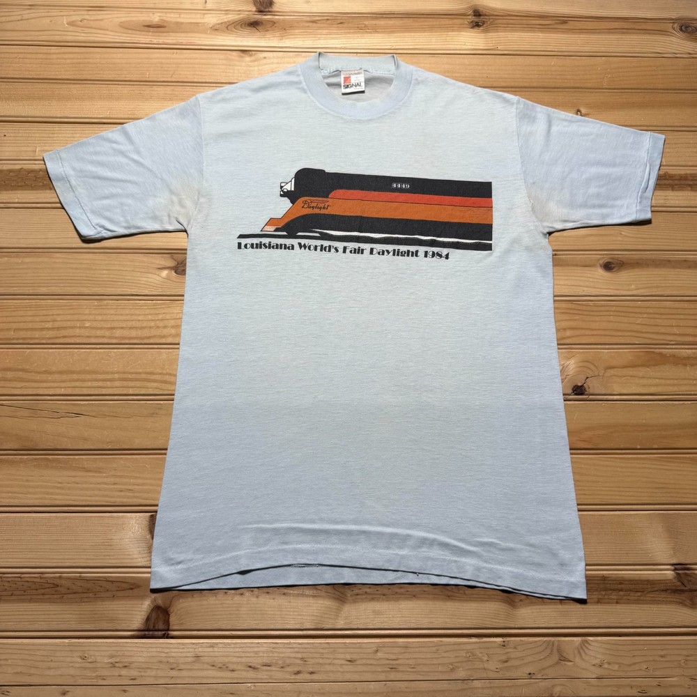 Vintage 1984 Louisiana World's Fair Daylight Train Souvenir T-Shirt USA - Large