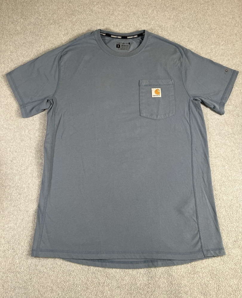 Carhartt Force Pocket T Shirt Mens Medium Gray Relaxed Fit Workwear Tee