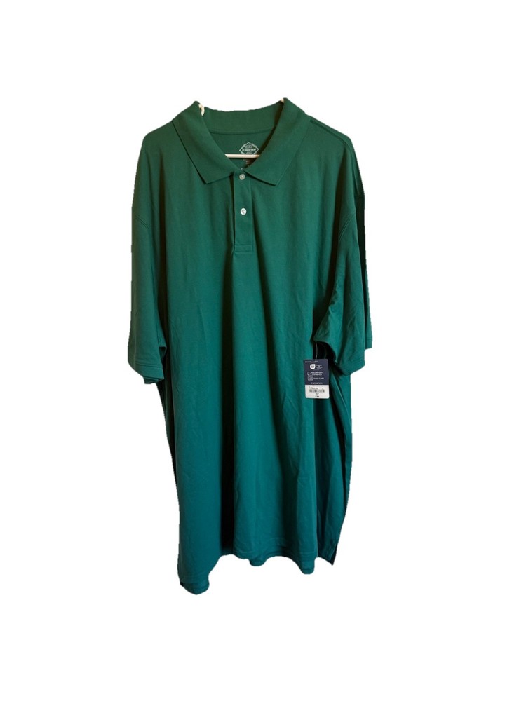 NWT Big & Tall Men’s 4XL St. John’s Bay  Polo Shirt Short Sleeve GREEN